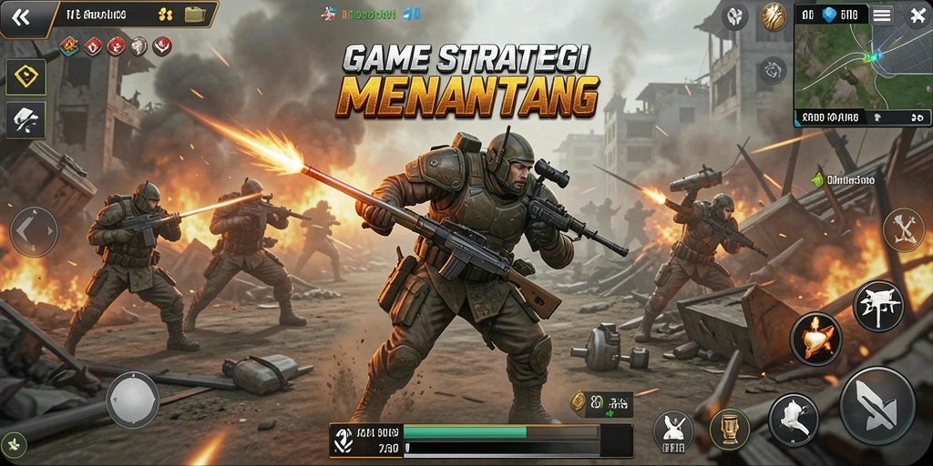 Tampilan gameplay yang menakjubkan dalam 8II yang penuh strategi.