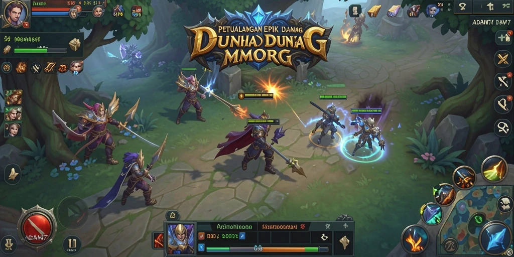 Tampilan gameplay <strong>ADAM77</strong> yang memukau dalam dunia MMORPG.