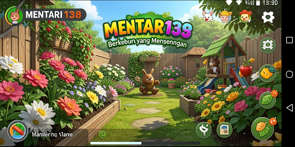 Tampilan gameplay MENTARI138 menampilkan aktivitas berkebun yang seru.