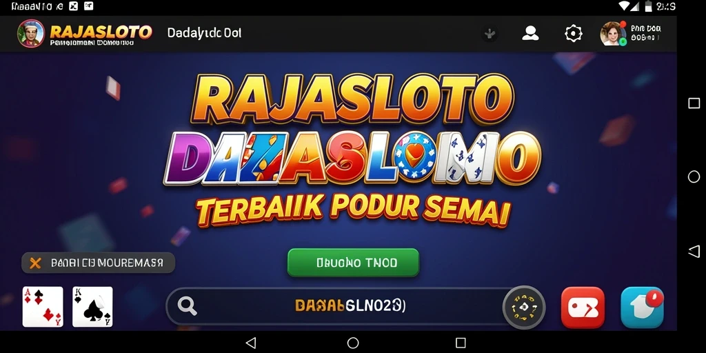 Tampilan gameplay RAJASLOTO yang menarik dengan berbagai fitur seru.