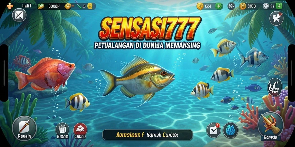 Tampilan grafis yang menakjubkan dalam gameplay Fishing SENSASI777.