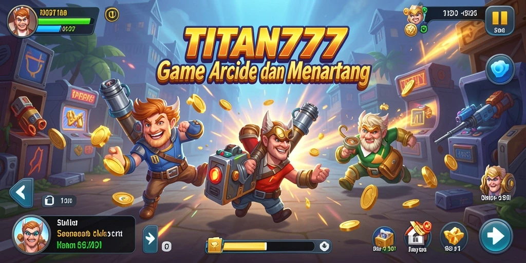 Tampilan gameplay <strong>TITAN777</strong> dengan aksi seru dan tantangan menarik.