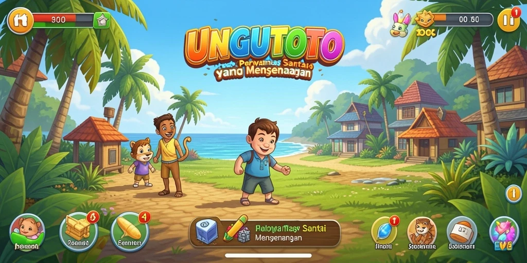 Tampilan gameplay UNGUTOTO yang menghibur dan menarik.