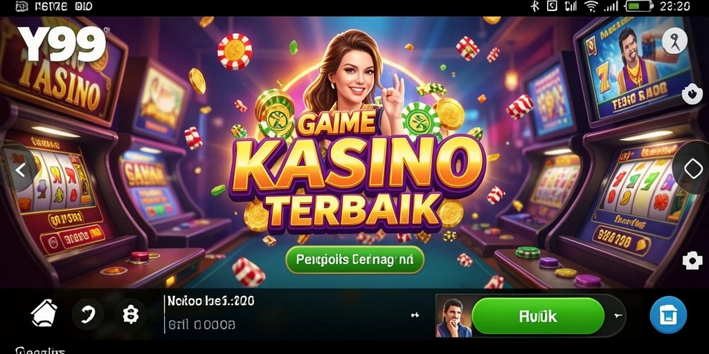 Tampilan menarik dari gameplay Kasino di aplikasi Y89.